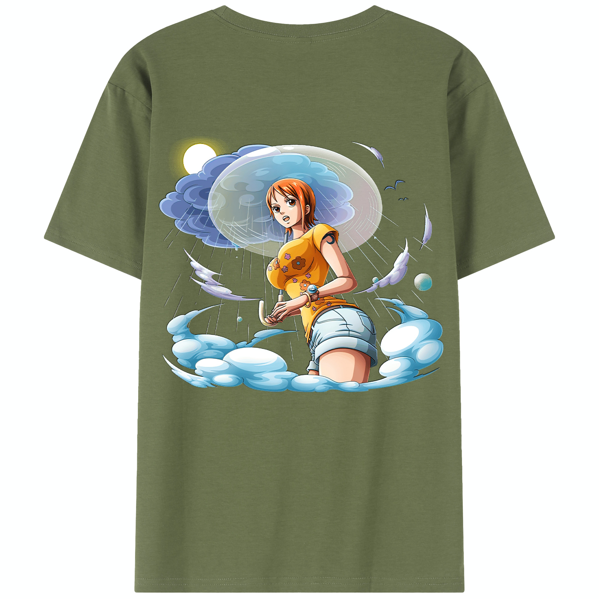 ワンピース ナミ ONE PIECE Nami 綿100％半袖Tシャツ（背面プリント）